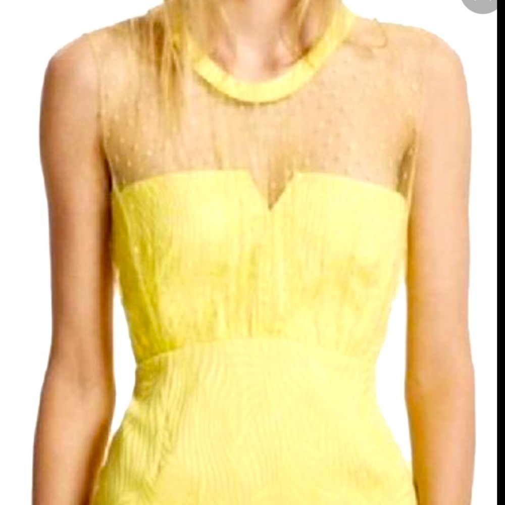 Flattering Kooples Dress! Yellow Swiss dot!
